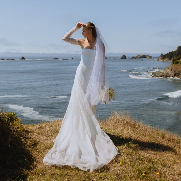 Wedding Dress Chosen by Kyha: Mesina Gown + Arta Train + Ziva Sleeves - Picture 1 of 15